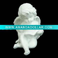Wholesale polyresin angel figurines reading book