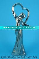Wholesale electroplate porcelain figurine good for home decoration
