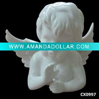 Wholesale Ceramic Cupid Figurine For Christmas Gifts