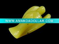 Wholesale carving angel with wing figurine Lemon jade statue