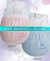 Wholesale Flower Embroidered Sleeveless Baby Sleeping Bag