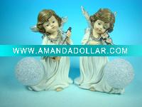 Wholesale 8"Polyresin angel standing with musical instrument