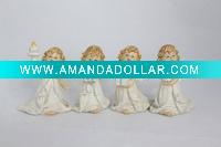 Wholesale White poly resin angels