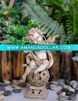 Wholesale Poly 29 CM H garden angel playing violin