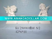 A polyresin angel ornament