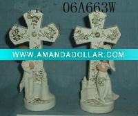 Wholesale Polyresin Angel with cross