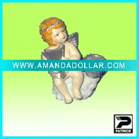 Wholesale ceramic christmas santa angel candle holder