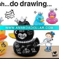 DIY drawing plastic figurine saving bank
