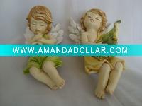 Wholesale 5.5"Polyresin crafts Angel with trumpet,Chinese lute