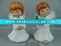 Wholesale Ceramic white glaze water Angel wing children