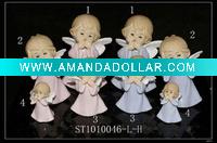 Wholesale Fashionable ceramic angels pink/blue