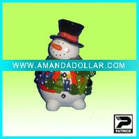 Wholesale gift ceramic christmas santa snowman