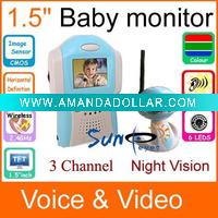 Wholesale 3-ch 2.4GHz baby monitor