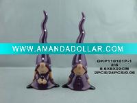 Wholesale pop lovely fashion ceramic white glaze red soil good luck children boy and girl angel figurines purple elfin chrisrmas festival
