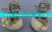 Wholesale Resin figurine-- beautiful fairy with peach