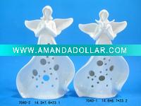 White ceramic angel figurine