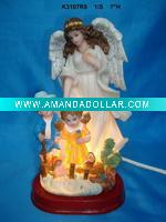Wholesale polyresin religious angel guard night light