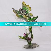 Wholesale fairy with moon,pewter fairy