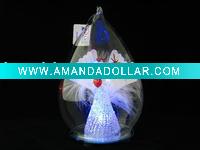 Glass Angels With Lighted Wing