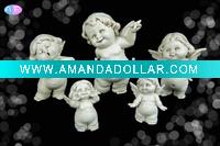 Wholesale Polyresin color paint angel figurine