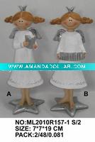 Wholesale 2asst polyresin angel for christmas gift