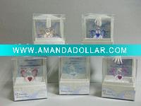Wholesale GLASS BIRTHSTONE ANGELS IN FABRIC PVC GIFT BOX