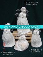 white ceramic porcelain angels figurine