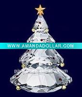 elegant clear glass crystal tree
