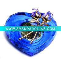 crystal heart shape music box