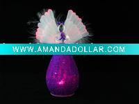 Glass Angels With Lighted Wing