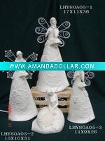 Wholesale white ceramic porcelain angels figurine