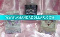 Wholesale Glass Bear / Angel In Fabric Gift Box