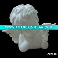 Wholesale Ceramic Angel Kids Sculpture For Christmas Gifts