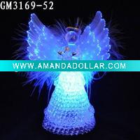 Wholesale glass fiber optic angel with LED light