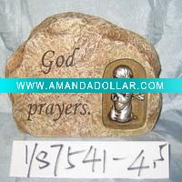 Wholesale polyresin stone with angel decoration