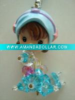 Wholesale cut phone decoration,polyresin doll