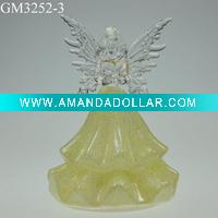glass angel with LED light