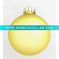 Yellow Glass Ball Christmas Ornaments