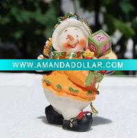 Beautiful resin snowman figurines, holiday decoration