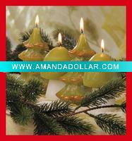 Holiday decorative paraffin rustic christmas candles