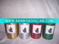 Wholesale glitter christmas candle