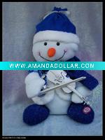 12" Electric snowman playing violin