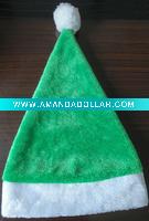 Wholesale Green Santa claus Velvet Plush Christmas Hats