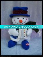 Wholesale Electric snowman playing accordion