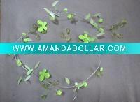 Viridity garland decoration with acrylic flowers,leaves and beads