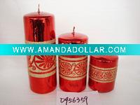 Wholesale christmas metallic shining candle