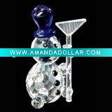 Wholesale crystal snowman/crystal christmas craft/christmas snowman
