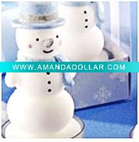 Christmas snowman candles