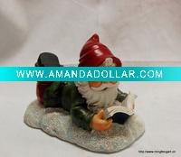 Wholesale Polyresin Santa Claus reading book