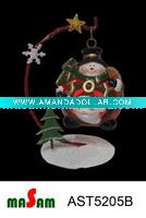 Wholesale Ceramic Christmas Santa & snowman w/LED light